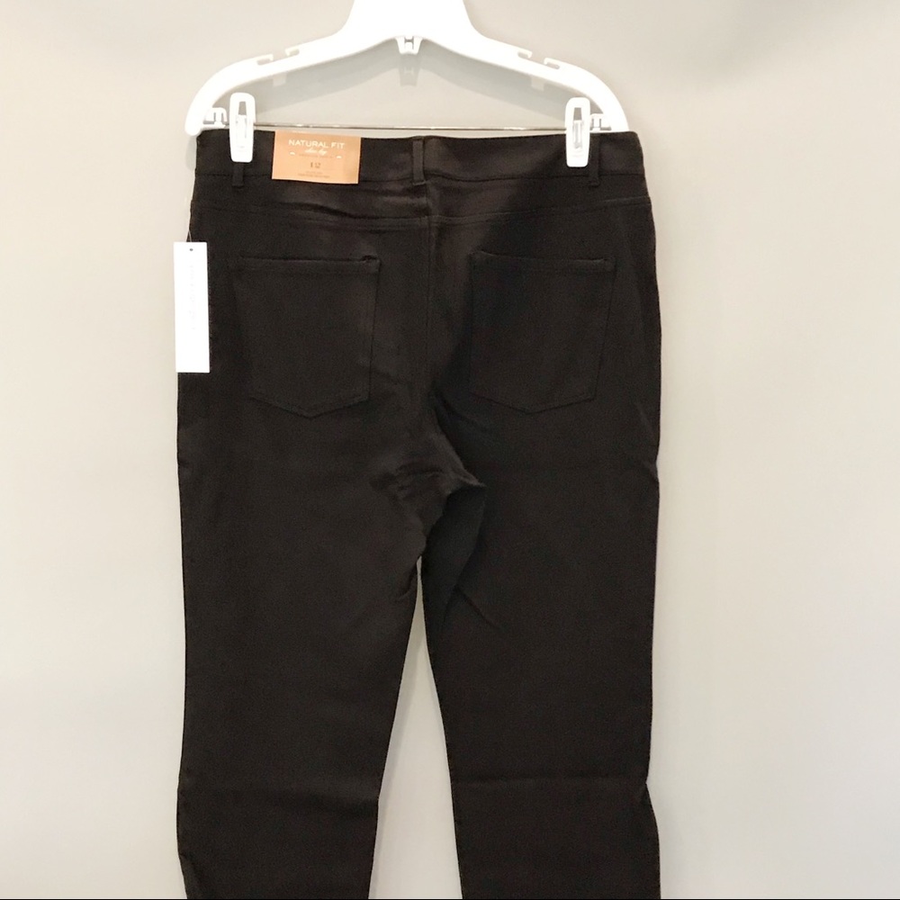 NWT Coldwater Creek Black Ponte Knit Stretch Capri Jeans S 12, Slim Leg - Picture 4 of 6